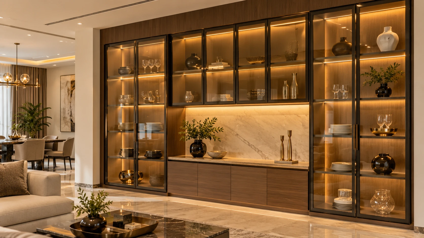 Crockery & Display Cabinet Glass Shutters