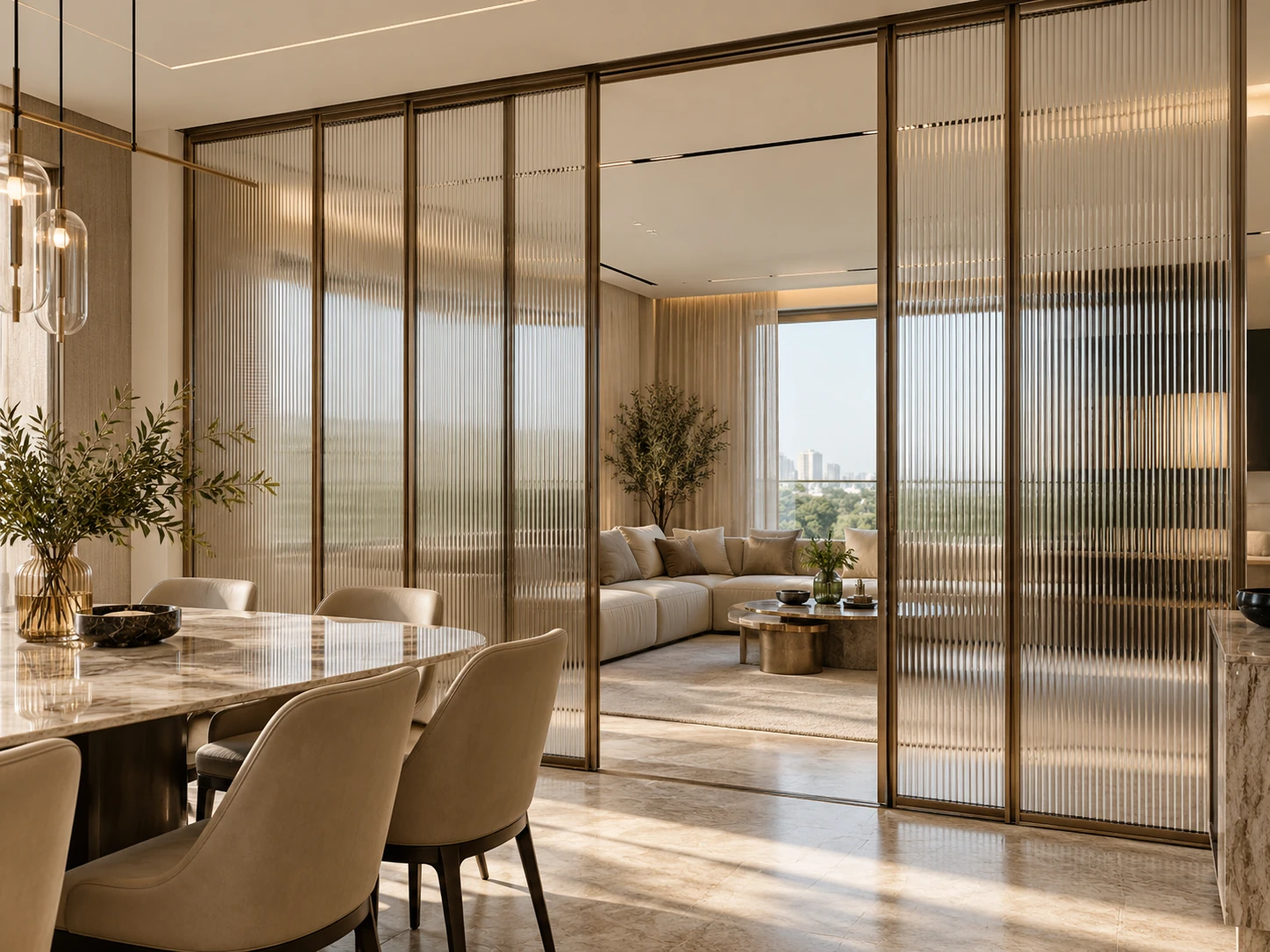 Premium glass shutter and aluminium partition design inspiration