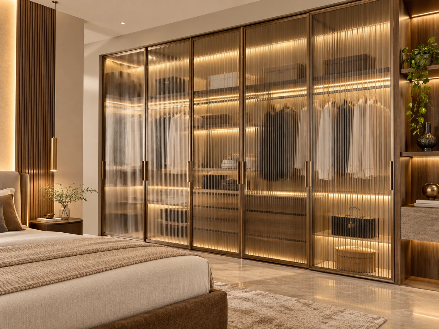 Premium glass shutter and aluminium partition design inspiration