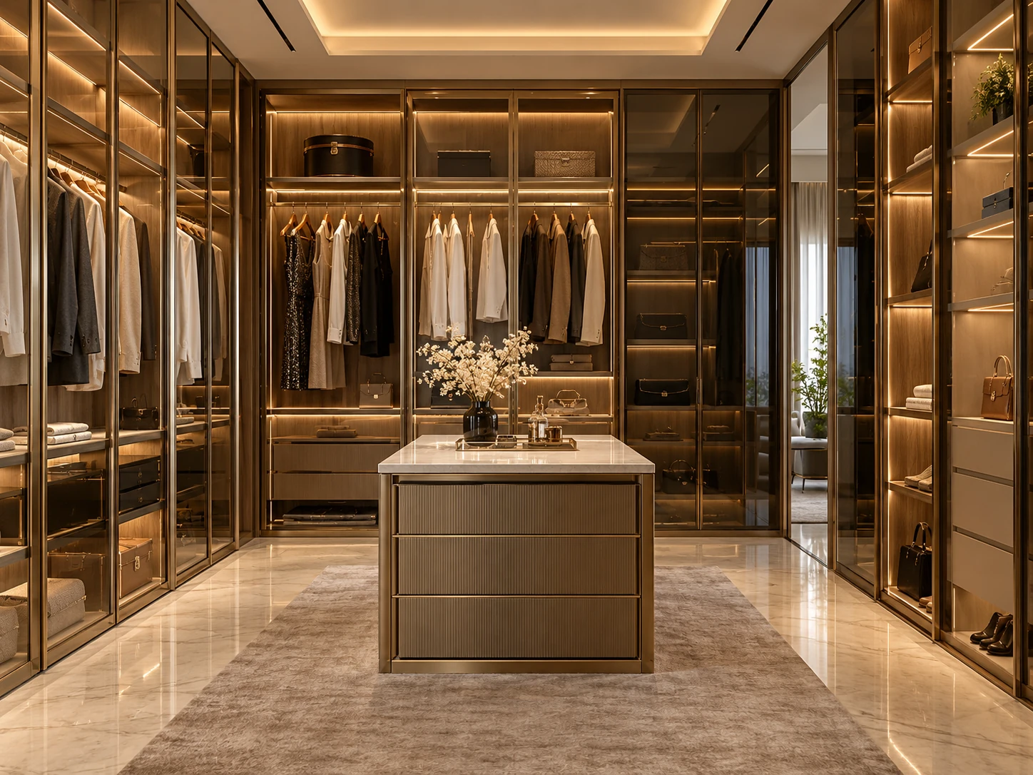 Premium glass shutter and aluminium partition design inspiration